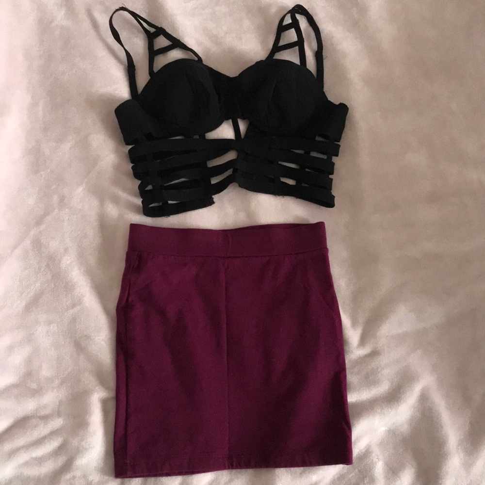 Crop Top and forever 21 skirt